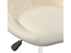Sillas de comedor giratorias 4 unidades terciopelo color crema