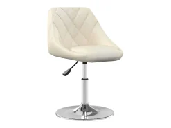 Sillas de comedor giratorias 4 unidades terciopelo color crema