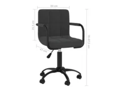 Sillas de comedor giratorias 6 unidades terciopelo negro