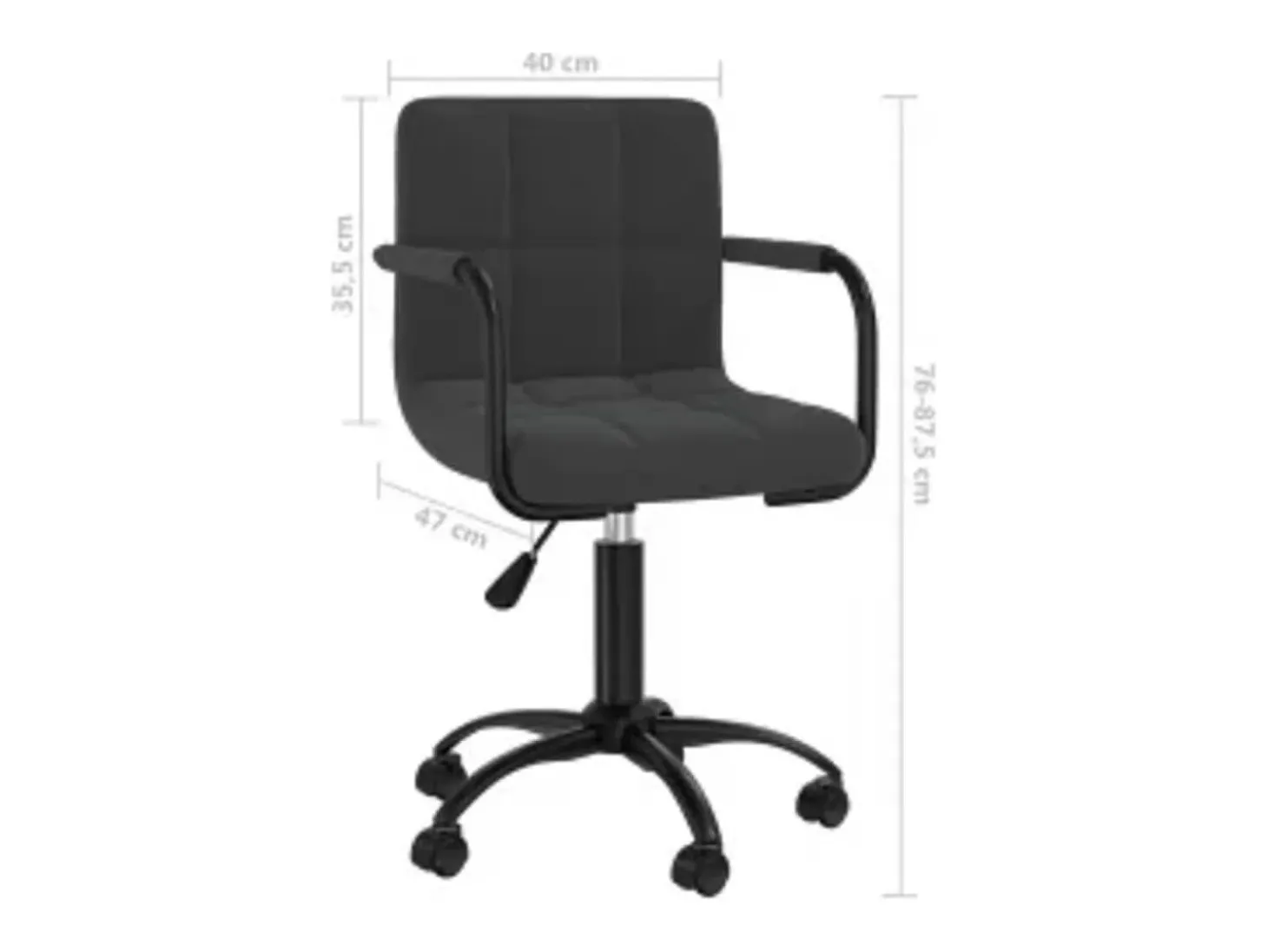 Sillas de comedor giratorias 6 unidades terciopelo negro