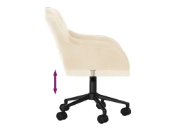 Sillas de comedor giratorias 2 unidades terciopelo crema