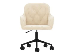 Sillas de comedor giratorias 2 unidades terciopelo crema