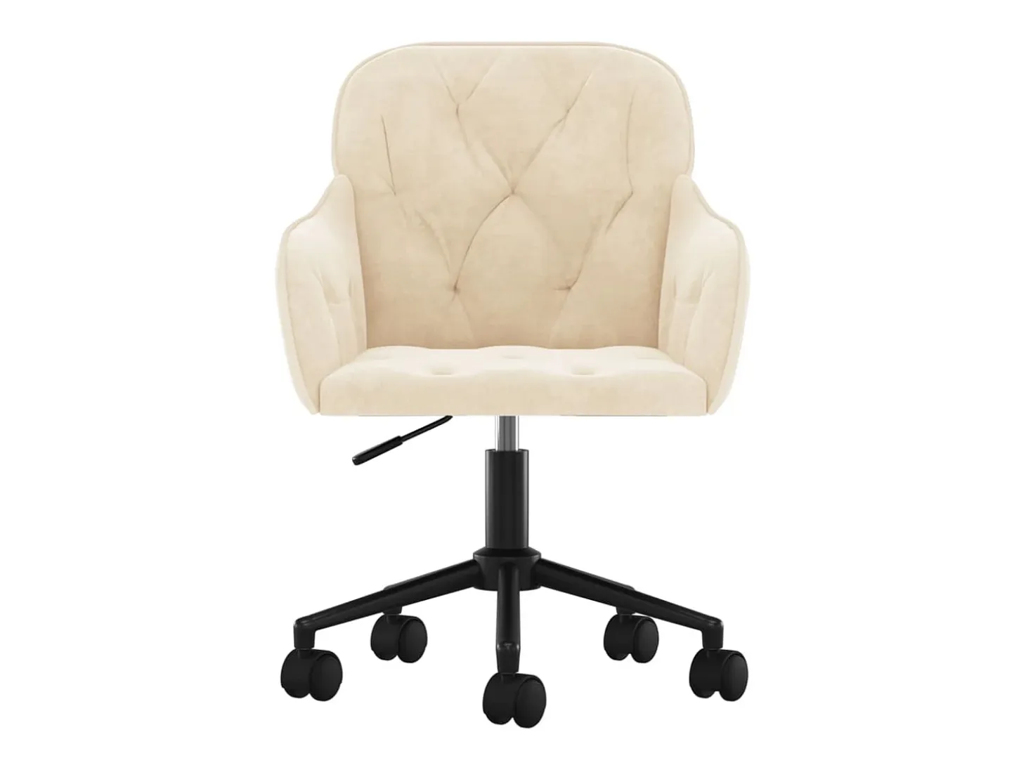 Sillas de comedor giratorias 2 unidades terciopelo crema