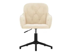 Sillas de comedor giratorias 2 unidades terciopelo crema