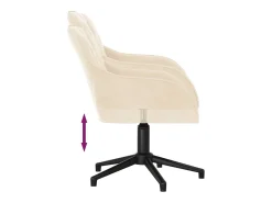 Sillas de comedor giratorias 2 unidades terciopelo crema