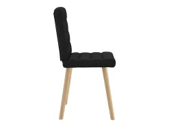 Sillas de comedor giratorias 6 unidades tela negras