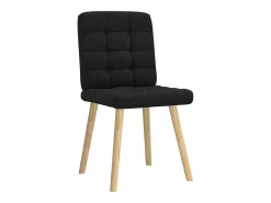 Sillas de comedor giratorias 6 unidades tela negras