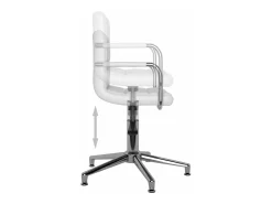 Sillas de comedor giratorias 2 unidades cuero sintético blanco