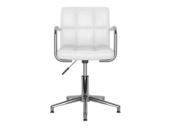 Sillas de comedor giratorias 2 unidades cuero sintético blanco