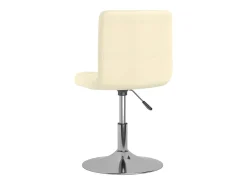 Sillas de comedor giratorias 6 unidades tela crema