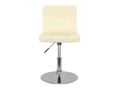Sillas de comedor giratorias 6 unidades tela crema