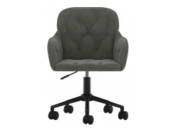 Sillas de comedor giratorias 2 unidades terciopelo gris oscuro