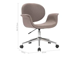 Sillas de comedor giratorias 2 unidades tela gris taupé
