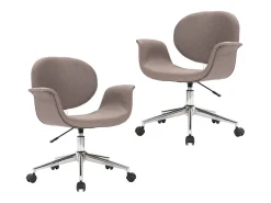 Sillas de comedor giratorias 2 unidades tela gris taupé