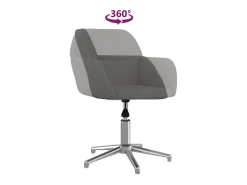 Sillas de comedor giratorias 2 unidades tela gris claro