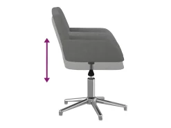 Sillas de comedor giratorias 2 unidades tela gris claro