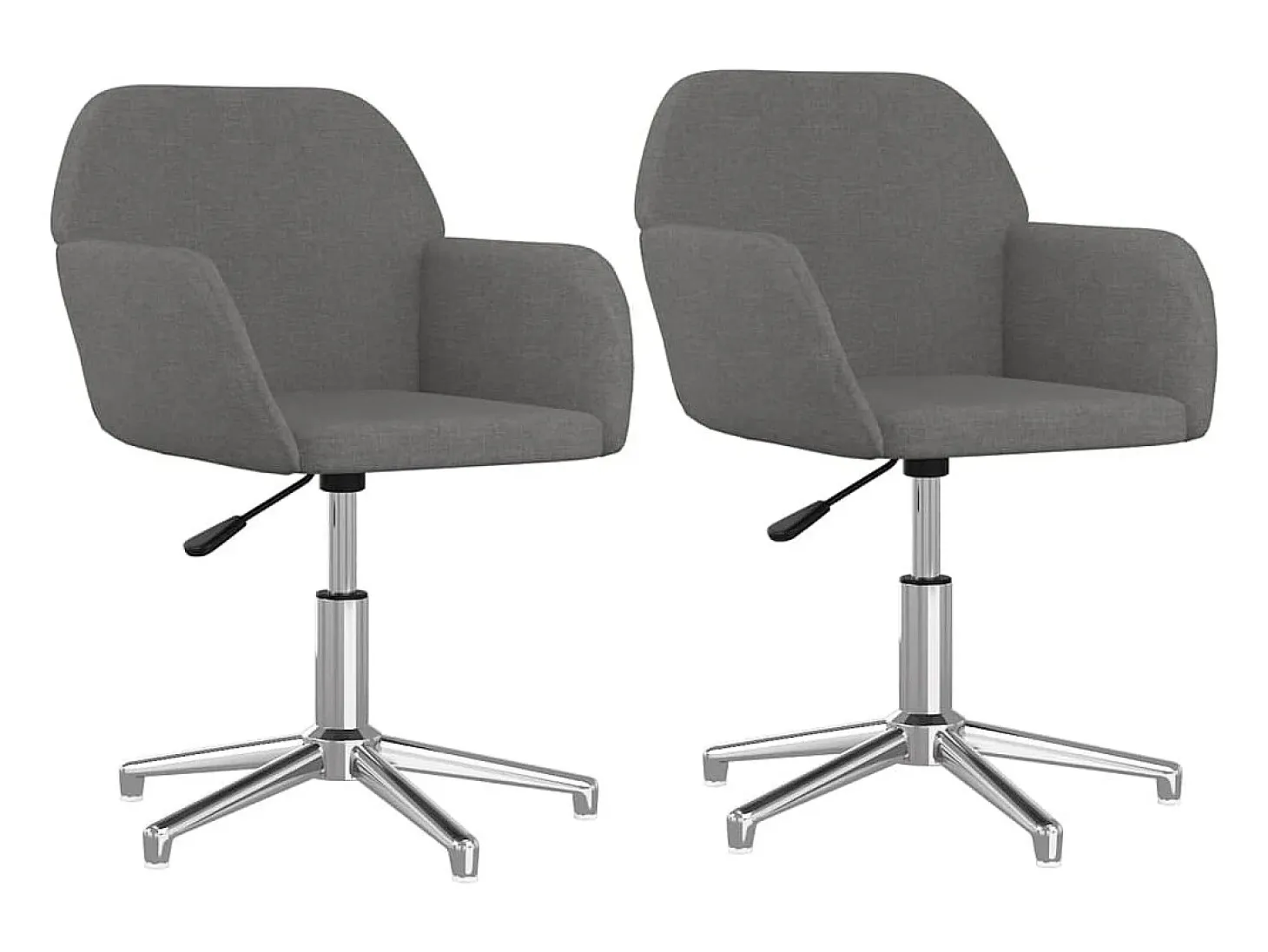 Sillas de comedor giratorias 2 unidades tela gris claro