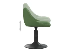 Sillas de comedor giratorias 6 unidades terciopelo verde oscuro