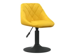 Sillas de comedor giratorias 4 unidades terciopelo amarillo mostaza