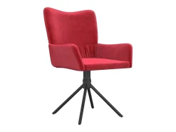 Sillas de comedor giratorias 2 unidades terciopelo rojo tinto