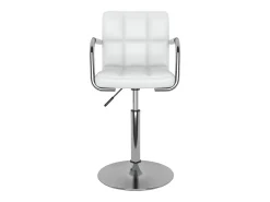 Sillas de comedor giratorias 6 unidades cuero sintético blanco