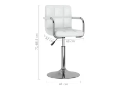 Sillas de comedor giratorias 6 unidades cuero sintético blanco