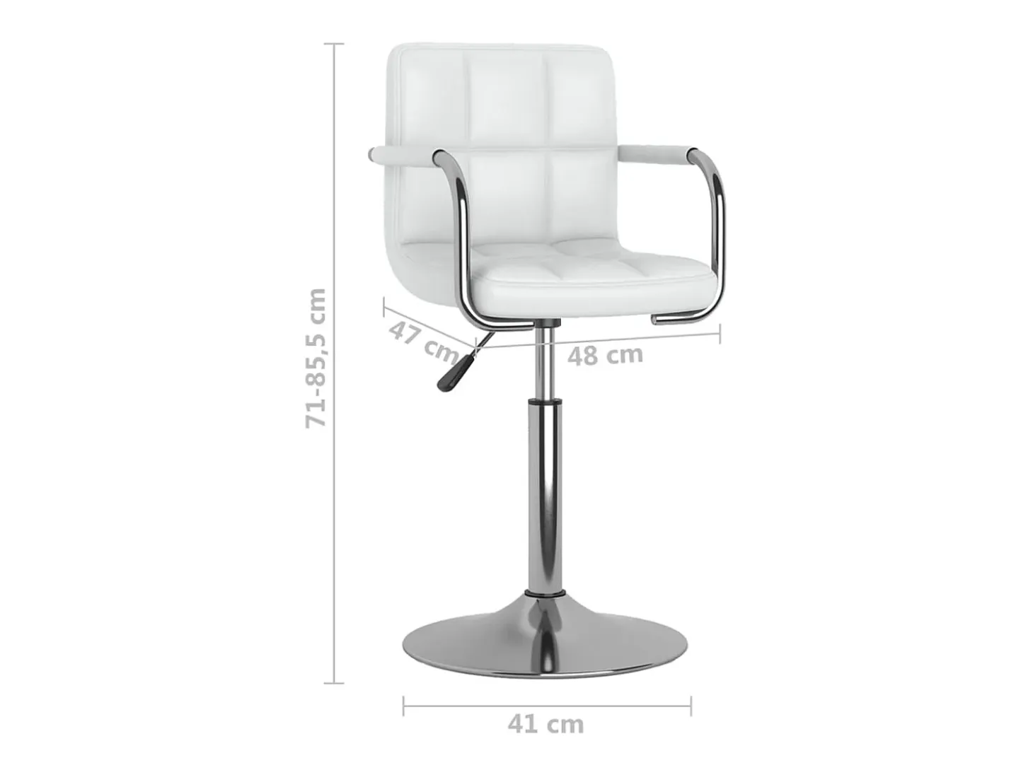 Sillas de comedor giratorias 6 unidades cuero sintético blanco