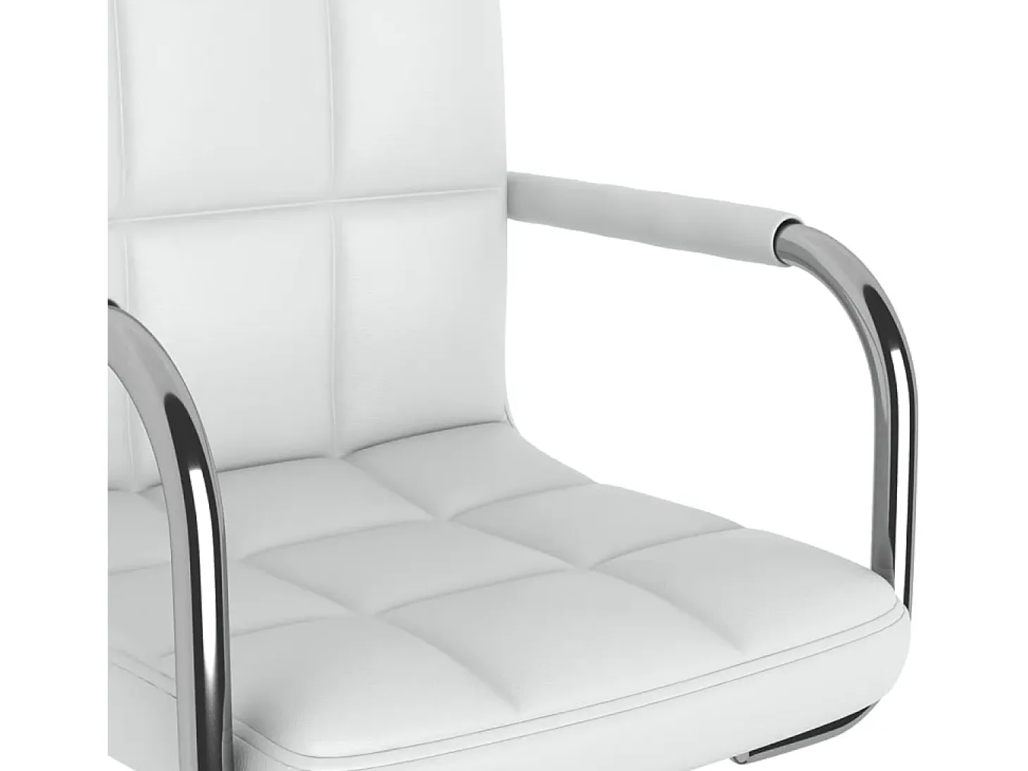 Sillas de comedor giratorias 6 unidades cuero sintético blanco