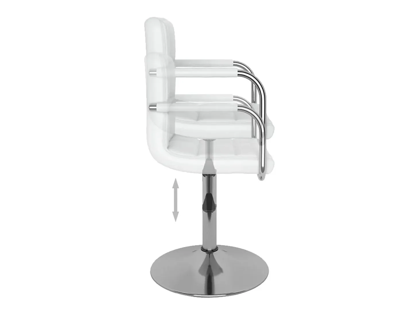 Sillas de comedor giratorias 6 unidades cuero sintético blanco