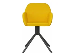 Sillas de comedor giratorias 2 unidades terciopelo amarillo