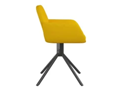 Sillas de comedor giratorias 2 unidades terciopelo amarillo