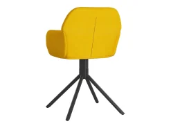 Sillas de comedor giratorias 2 unidades terciopelo amarillo