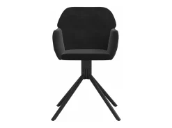 Sillas de comedor giratorias 2 unidades terciopelo negro
