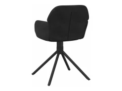 Sillas de comedor giratorias 2 unidades terciopelo negro
