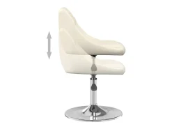 Sillas de comedor giratorias 2 unidades terciopelo crema
