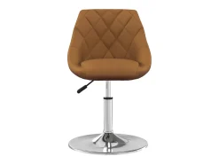 Sillas de comedor giratorias 2 unidades terciopelo marrón