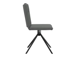 Sillas de comedor giratorias 4 unidades tela gris oscuro