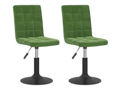 Sillas de comedor giratorias 2 unidades terciopelo verde oscuro