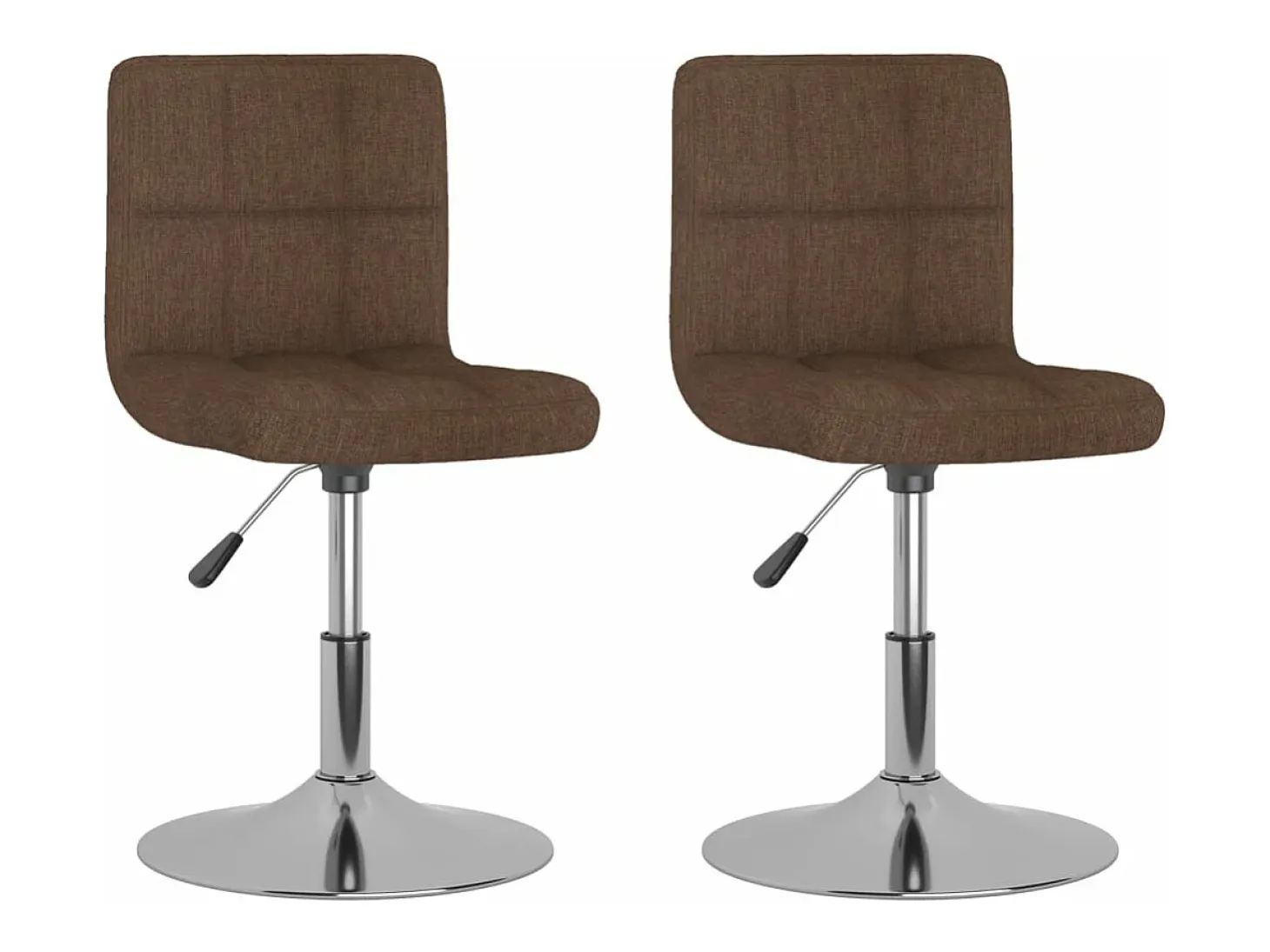 Sillas de comedor giratorias 2 unidades tela marrón