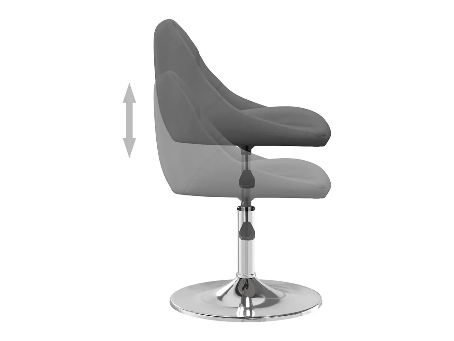 Sillas de comedor giratorias 4 unidades terciopelo gris oscuro