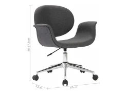 Sillas de comedor giratorias 2 unidades tela gris