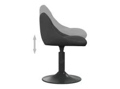Sillas de comedor giratorias 6 unidades terciopelo negro