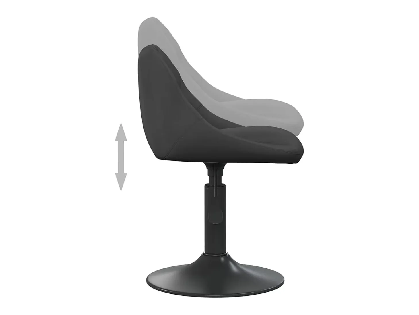 Sillas de comedor giratorias 6 unidades terciopelo negro