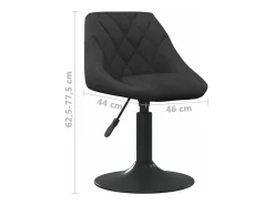 Sillas de comedor giratorias 6 unidades terciopelo negro