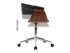 Sillas de comedor giratorias 4 unidades cuero sintético negro