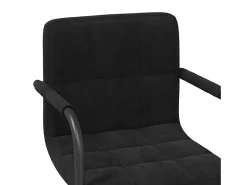 Sillas de comedor giratorias 6 unidades terciopelo negro