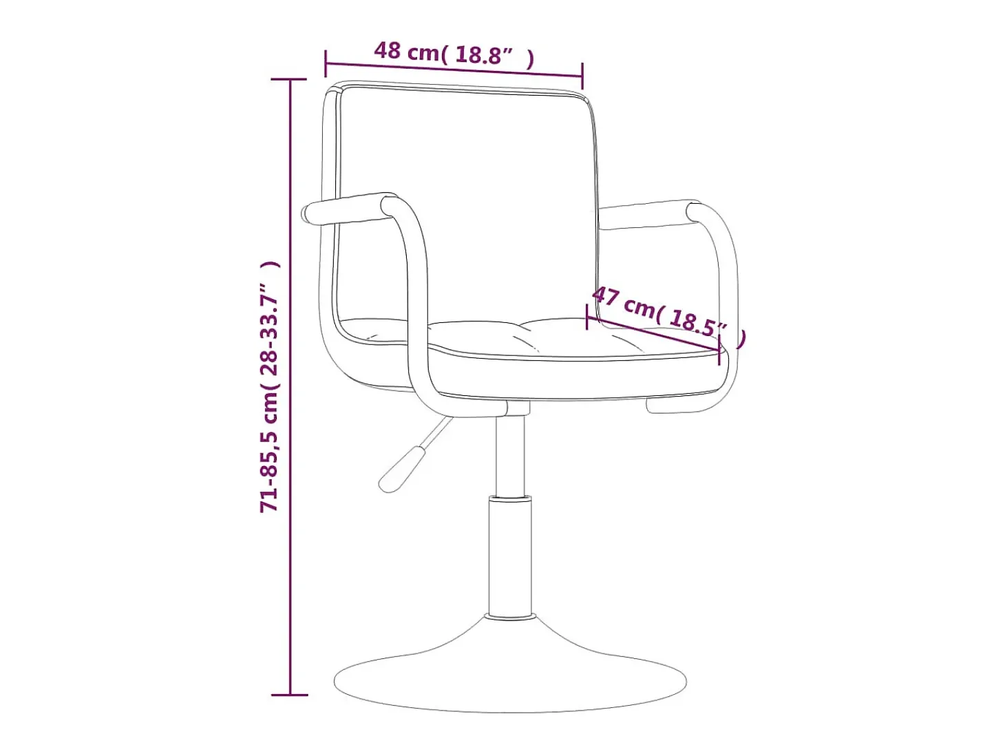 Sillas de comedor giratorias 6 unidades terciopelo negro