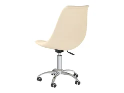 Sillas de comedor giratorias 4 unidades tela crema