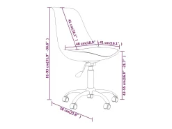 Sillas de comedor giratorias 4 unidades tela crema