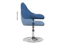 Sillas de comedor giratorias 2 uds terciopelo azul